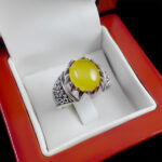 انگشتر شرف الشمس نقره مردانه طرح زیبای اشجار + حکاکی - Image 5