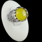 انگشتر شرف الشمس نقره مردانه طرح زیبای اشجار + حکاکی