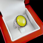 انگشتر شرف الشمس نقره مردانه طرح سلطان + حکاکی - Image 2