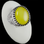 انگشتر شرف الشمس نقره مردانه طرح سلطان + حکاکی