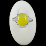 انگشتر نقره زنانه طرح نازنین با سنگ شرف شمس + حکاکی - Image 4