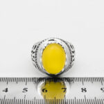 انگشتر شرف الشمس نقره دست ساز مردانه فاخر دور چنگ + حکاکی - Image 5