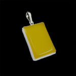 گردنبند شرف الشمس زنانه و مردانه دست ساز دورساده مستطیلی بزرگ + حکاکی