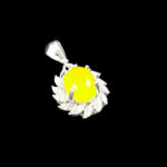 گردنبند شرف شمس زنانه نقره طرح مروارید + حکاکی