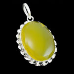 گردنبند شرف الشمس الماس تراش نقره متوسط طرح پیچک دست ساز + حکاکی