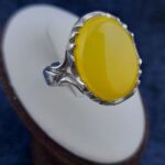 انگشتر نقره مردانه با سنگ شرف الشمس طرح صفوی امیر + حکاکی