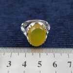 انگشتر نقره مردانه با سنگ شرف الشمس طرح صفوی امیر + حکاکی - Image 3