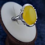 انگشتر نقره مردانه طرح صفوی احسان با نگین شرف الشمس + حکاکی