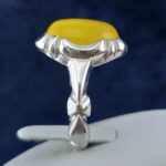 انگشتر نقره مردانه طرح صفوی احسان با نگین شرف الشمس + حکاکی - Image 3