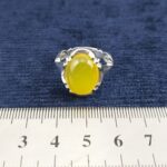 انگشتر نقره مردانه طرح صفوی احسان با نگین شرف الشمس + حکاکی - Image 2