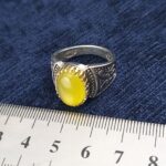 انگشتر نقره مردانه طرح فاخر کیخسرو با سنگ شرف الشمس + حکاکی - Image 3