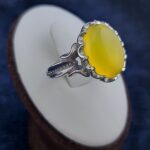 انگشتر نقره مردانه طرح سامان با سنگ شرف شمس + حکاکی