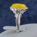 انگشتر نقره مردانه طرح سامان با سنگ شرف شمس + حکاکی - Image 2