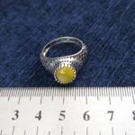 انگشتر نقره مردانه طرح ترک اسپرت با سنگ شرف الشمس + حکاکی - Image 2