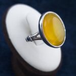 انگشتر مردانه نقره اصل طرح حمد با سنگ شرف الشمس + حکاکی