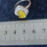 انگشتر نقره زنانه طرح سارا با نگین شرف شمس اصلی + حکاکی - Image 3