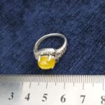 انگشتر زنانه نقره طرح نگار با سنگ شرف الشمس + حکاکی - Image 3