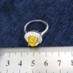 انگشتر زنانه نقره طرح مریم با سنگ شرف الشمس + حکاکی - Image 3