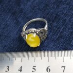 انگشتر نقره زنانه طرح پریناز با سنگ شرف الشمس + حکاکی - Image 3