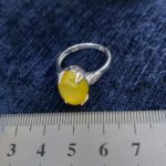 انگشتر نقره زنانه طرح نیکی با سنگ شرف شمس + حکاکی - Image 3