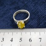 انگشتر نقره زنانه طرح مهناز با سنگ شرف شمس + حکاکی - Image 3