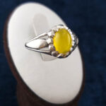 انگشتر نقره پسرانه طرح امید با سنگ شرف الشمس اصل + حکاکی