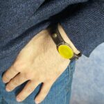 دستبند چرمی با نگین عقیق شرف الشمس + حکاکی - Image 3