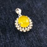 گردنبند زنانه نقره طرح ستایش با نگین شرف شمس + حکاکی