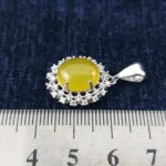 گردنبند زنانه نقره طرح ستایش با نگین شرف شمس + حکاکی - Image 3