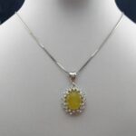 گردنبند زنانه نقره طرح ستایش با نگین شرف شمس + حکاکی - Image 4