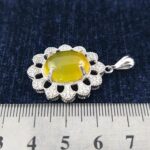 گردنبند نقره زنانه طرح هما با نگین شرف شمس + حکاکی - Image 3