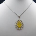 گردنبند نقره زنانه طرح هما با نگین شرف شمس + حکاکی - Image 4