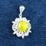 گردنبند زنانه نقره طرح شهره با نگین شرف شمس + حکاکی - Image 3