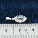 گردنبند زنانه نقره طرح آیدا با نگین حدید صینی + حکاکی - Image 2