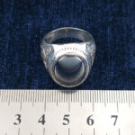 انگشتر نقره مردانه طرح علی مع الحق با سنگ حدید صینی + حکاکی - Image 2