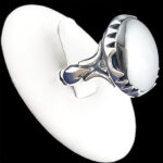 انگشتر نقره مردانه طرح صفوی اردشیر با سنگ حدید صینی + حکاکی