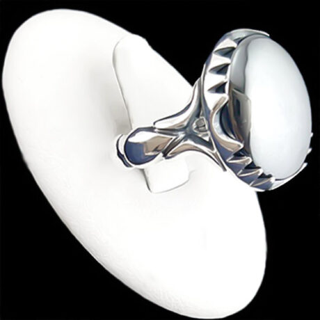 انگشتر نقره مردانه طرح صفوی اردشیر با سنگ حدید صینی + حکاکی