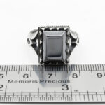 انگشتر حدید رهبر (طرح رهبری) با سنگ حدید صینی + حکاکی - Image 4