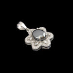 گردنبند زنانه نقره طرح ستاره دریایی با نگین حدید صینی + حکاکی