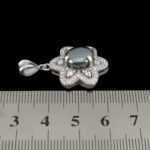 گردنبند زنانه نقره طرح ستاره دریایی با نگین حدید صینی + حکاکی - Image 2