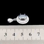 گردنبند زنانه نقره طرح پانته آ با نگین حدید صینی + حکاکی - Image 2