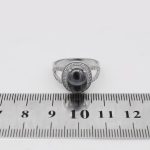 انگشتر نقره طرح دخترانه عسل با نگین حدید صینی+حکاکی - Image 4