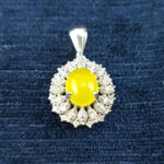 گردنبند نقره زنانه طرح ویشکا با نگین شرف شمس + حکاکی - Image 3