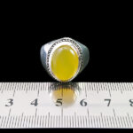 انگشتر دست‌ساز نقره مردانه طرح فیلی با سنگ شرف الشمس + حکاکی - Image 5