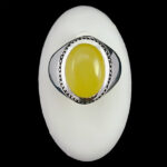 انگشتر دست‌ساز نقره مردانه طرح فیلی با سنگ شرف الشمس + حکاکی - Image 2