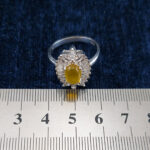 انگشتر نقره زنانه طرح آزیتا با سنگ شرف شمس + حکاکی - Image 2