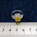 انگشتر نقره زنانه طرح ریحانه با سنگ شرف شمس + حکاکی - Image 2