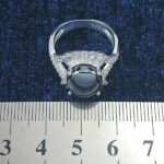 انگشتر نقره زنانه طرح یلدا با نگین حدید صینی+حکاکی - Image 3