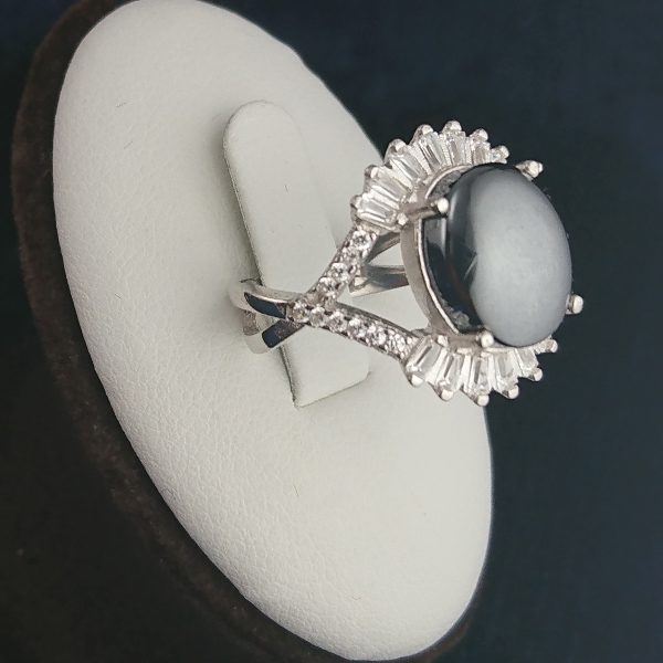 انگشتر حدید زنانه نقره فاخر