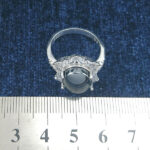 انگشتر نقره زنانه طرح مهسا با نگین حدید صینی+حکاکی - Image 3